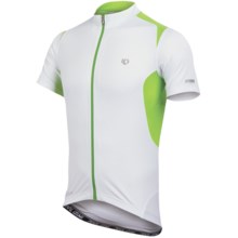 Pearl Izumi Elite Pursuit Cycling Jersey - UPF 50+, Short Sleeve (For Men) in White/Green Flash - Closeouts
