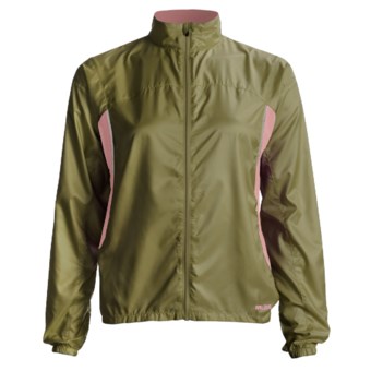 Pearl Izumi Fly Running Jacket (For Women) in Dark Olive/Coral
