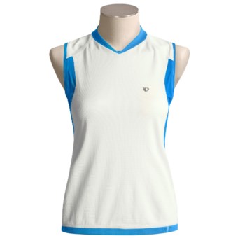 Pearl Izumi Fly Tank Top - Sleeveless (For Women) in White/Pacifica Blue