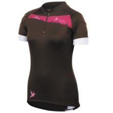 Pearl Izumi Launch Cycling Jersey - Zip Neck, Short Sleeve (For Women) in Coffee/White - Closeouts