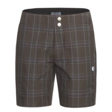 Pearl Izumi Launch Mountain Bike Shorts - UPF 50+, Removable Liner (For Women) in Coffee Plaid - Closeouts