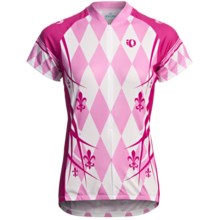 Pearl Izumi Limited Edition Cycling Jersey - Three-Quarter Zip, Short Sleeve (For Women) in Lys Pink Punch - Closeouts