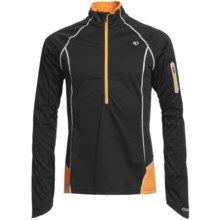 Pearl Izumi P.R.O. Fly Evo Pullover - Soft Shell, Zip Neck, Long Sleeve (For Men) in Black/Safety Orange - Closeouts