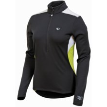 Pearl Izumi Superstar Thermal Fleece Jersey - Zip Neck, Long Sleeve (For Women) in Black/Lime - Closeouts