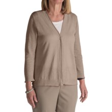 Pendleton Balmy Days Cardigan Sweater - Linen Blend, 3/4 Sleeve (For Women) in Oxford Tan - Closeouts