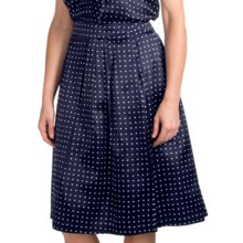 Pendleton Boulevard Skirt - Silk-Cotton (For Women) in Navy Dot - Closeouts