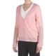 Pendleton Merino Wool Cardigan Sweater - Chiffon Trim (For Women)