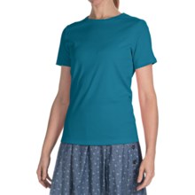 Pendleton Rib-Knit Cotton T-Shirt - Short Sleeve (For Women) in Reef Blue - Closeouts