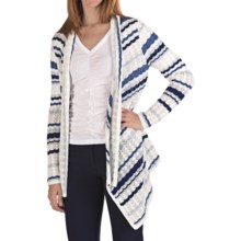 Pendleton Southwest Stripe Cardigan Sweater - Cotton (For Women) in White - Closeouts