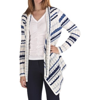 Pendleton Southwest Stripe Cardigan Sweater - Cotton (For Women) in White