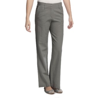 Pendleton Summer Day Linen-Rich Pants (For Plus Size Women) in Cafe Grey