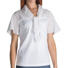 Pendleton Summer Fair Cotton T-Shirt - Short Sleeve (For Women) in White - Closeouts