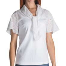 Pendleton Summer Fair T-Shirt - Cotton, Short Sleeve (For Plus Size Women) in White - Closeouts