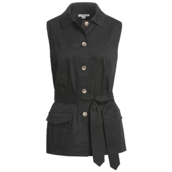 Pendleton Sunnyside Stretch Cotton Vest (For Women) in Black