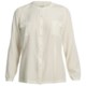 Pendleton The Pearl Blouse - Silk Crepe, Long Sleeve (For Plus Size Women)