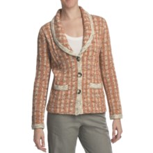 Pendleton Town Tweed Cardigan Sweater (For Plus Size Women) in Burnt Orange Multi - Closeouts