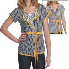 Pendleton Turn Around Cardigan Sweater - Reversible, Short Sleeve (For Women) in Midnight Navy/White - Closeouts
