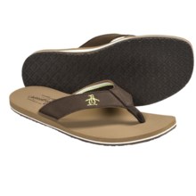 Penguin Footwear Stripe Sandals - Flip-Flops (For Men) in Brown - Closeouts
