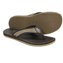 Penguin Footwear Zigzag Sandals - Flip-Flops (For Men) in Dark Brown - Closeouts