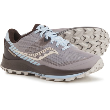 Saucony Peregrine 11 Trail Running Shoes (For Women) - ZINC/SKY/LOOM (5 )