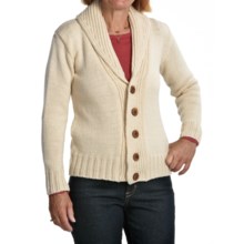 Peregrine by J. G. Glover Peruvian Merino Wool Cardigan Sweater - Shawl Collar (For Women) in Ecru - Closeouts