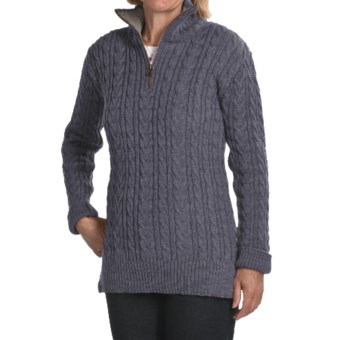 Peregrine by J.G. Glover Cardigan Sweater - Peruvian Merino Wool, Zip Neck (For Women)