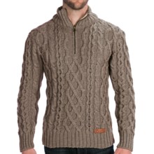 Peregrine by J.G. Glover Fisherman Sweater - Merino Wool, Zip Neck (For Men) in Cheviot - Closeouts