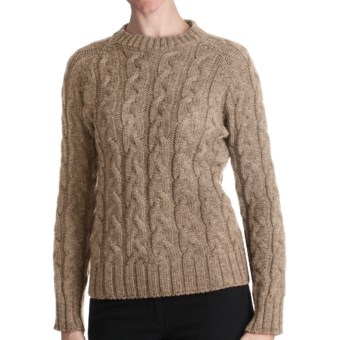 Peregrine by J.G. Glover Merino Wool Sweater - Cable Crew (For Women)