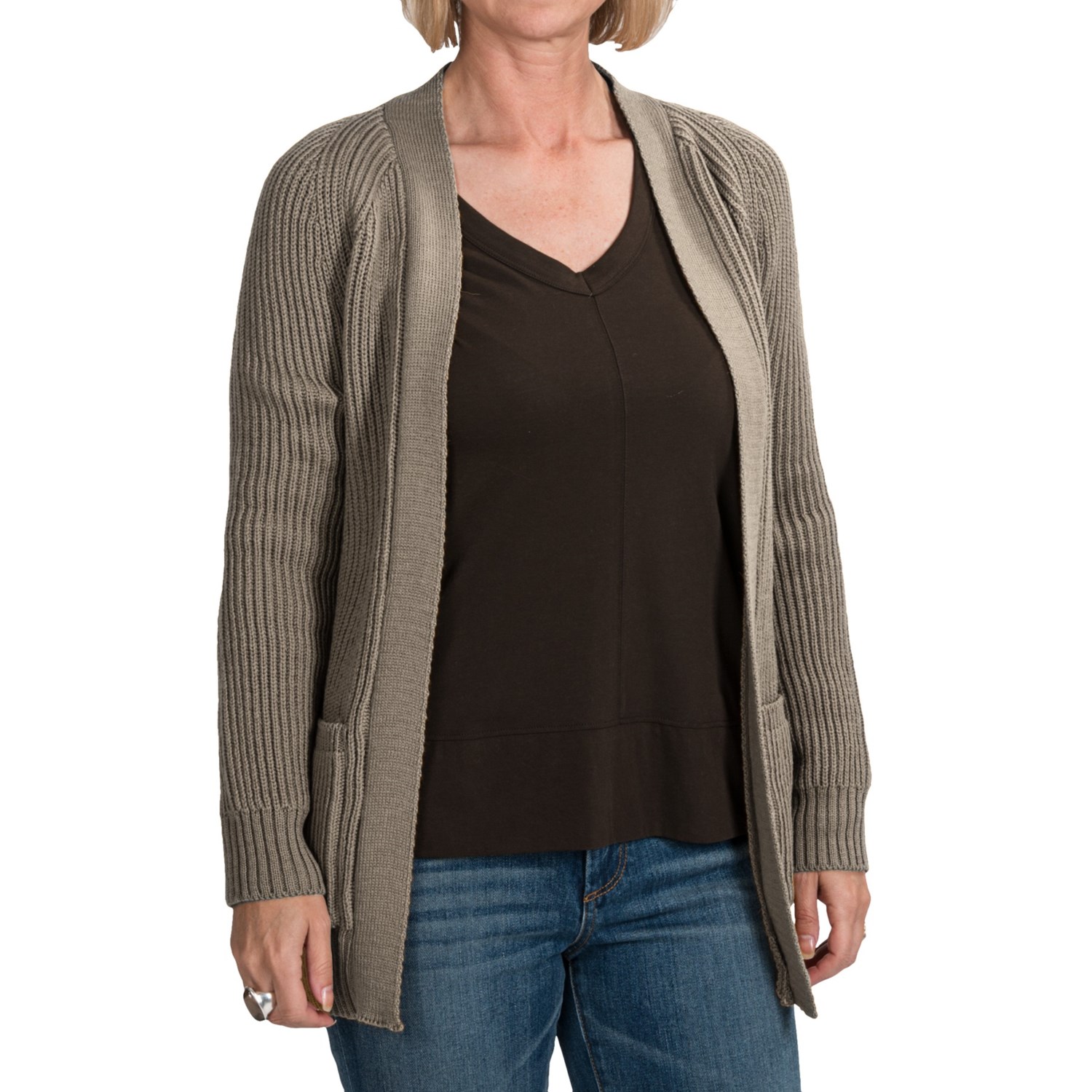 Peregrine by J.G. Glover Open Front Cardigan Sweater Merino Wool (For Women) Save 81