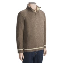 Peregrine by J.G. Glover Ribbed Saddle Shoulder Sweater - Merino Wool, Zip Neck (For Men) in Cheviot - Closeouts