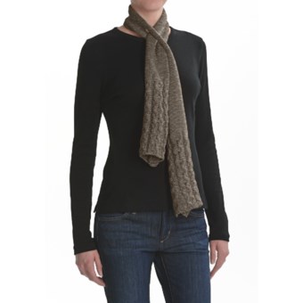 Peregrine by J.G. Glover Ring Cable Scarf - Wool (For Women) in Brown