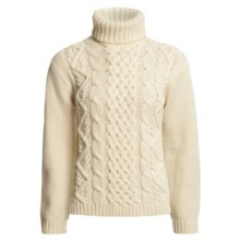 Peregrine by J.G. Glover Turtleneck Sweater - Peruvian Merino Wool (For Women) in Ecru - Closeouts