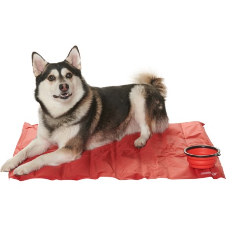 Coleman Pet Cooling Mat with Bowl - 24x30?, 12 oz. - RED ( )