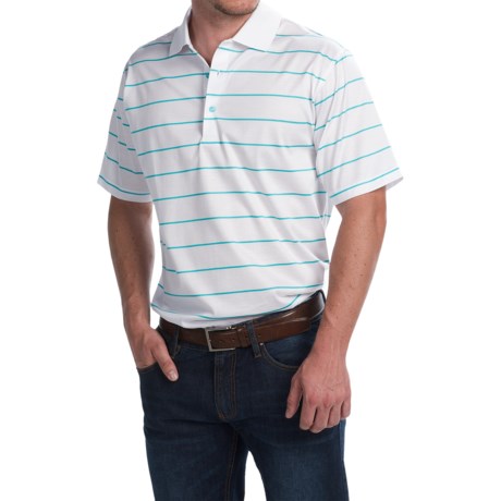 Peter Millar Alex Polo Shirt Malibu Stripe Short Sleeve For Men