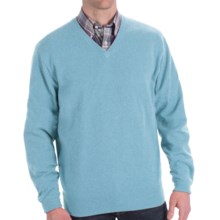 Peter Millar Cashmere Sweater - V-Neck (For Men and Tall Men) in Ceramic - Closeouts