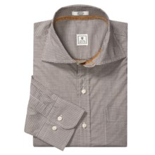 Peter Millar Check Shirt - Cutaway Spread Collar, Long Sleeve (For Men) in Caramel - Closeouts