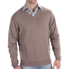 Peter Millar Italian Merino Wool Sweater - V-Neck (For Men) in Grn - Closeouts