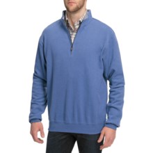 Peter Millar Melange Fleece Sweater - Zip Neck (For Men) in Crb - Closeouts