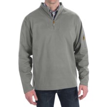 Peter Millar Whistler Wind Suede Pullover - Zip Neck, Long Sleeve (For Men) in Smoke - Closeouts
