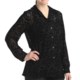 Petite Sophisticate Velvety Burnout Shirt - Long Sleeve (For Petite Women)