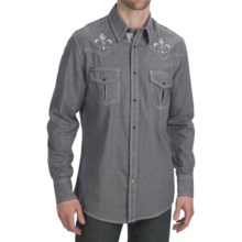 Petrol Derek Black Herringbone Shirt - Snap Front, Long Sleeve (For Men) in Black - Closeouts