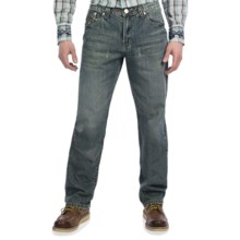 Petrol Macha Jeans - Relaxed Straight Fit (For Men) in Med Wash - Closeouts