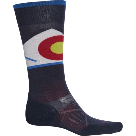 SmartWool PhD Colorado Ski Socks - Merino Wool, Over the Calf (For Men and Women) - DEEP NAVY (S )
