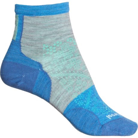 SmartWool PhD Cycle Ultralight Mini Socks - Merino Wool, Below the Ankle (For Women) - LIGHT GRAY (S )