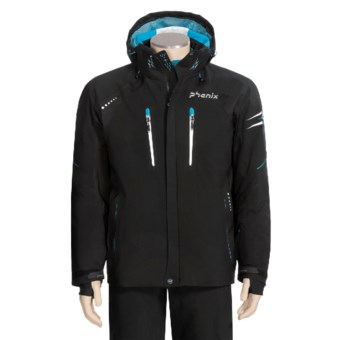 Phenix Hardanger Jacket - Waterproof, Insulated (For Men) in Black/Turquoise/White