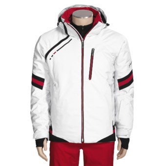 Phenix Lightning Jacket - Waterproof, Insulated (For Men) in White/Black/Red