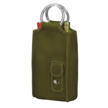 Picnic Time Brunello Bottle Carrier - Neoprene, 2-Bottle in Olive - Closeouts