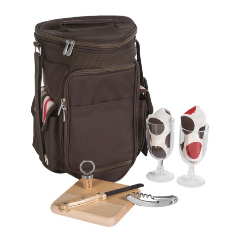 Picnic Time Mertiage Deluxe Insulated Wine and Cheese Picnic Tote Bag