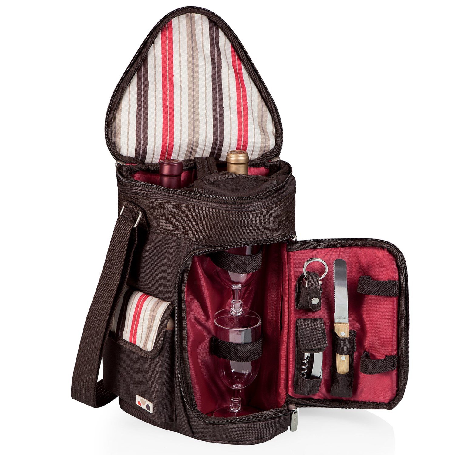 insulated wine and cheese tote