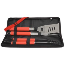 Picnic Time Metro BBQ Tools and Tote Bag Set in Red - Closeouts